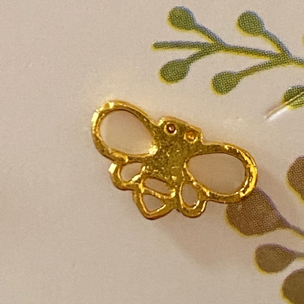 Queen Bee Gold Tone Stud Earrings - Picture 2 of 2